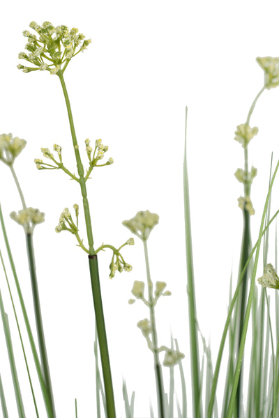 Iarba artificiala Onion 150 cm cu 11 flori de praz albe