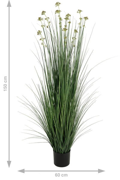 Iarba artificiala Onion 150 cm cu 11 flori de praz verzi