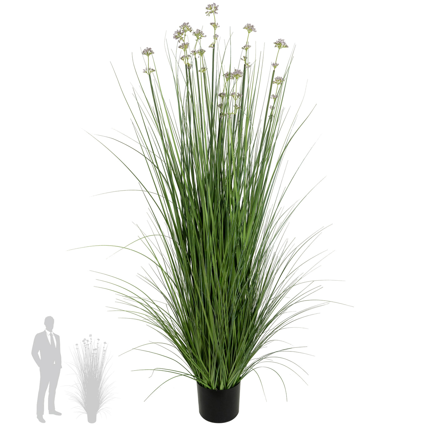 Iarba artificiala Onion 150 cm cu 11 flori de praz violet