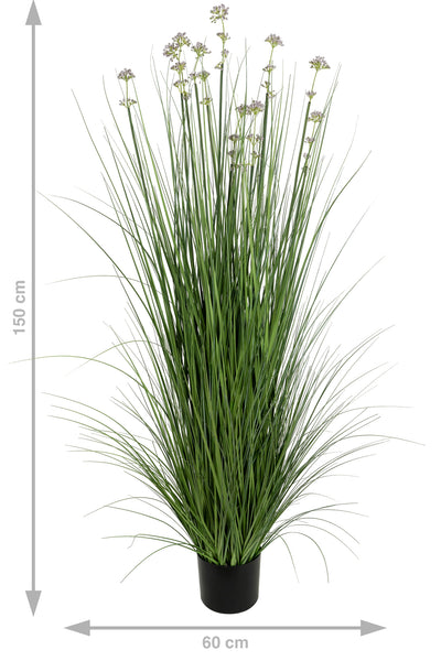 Iarba artificiala Onion 150 cm cu 11 flori de praz violet