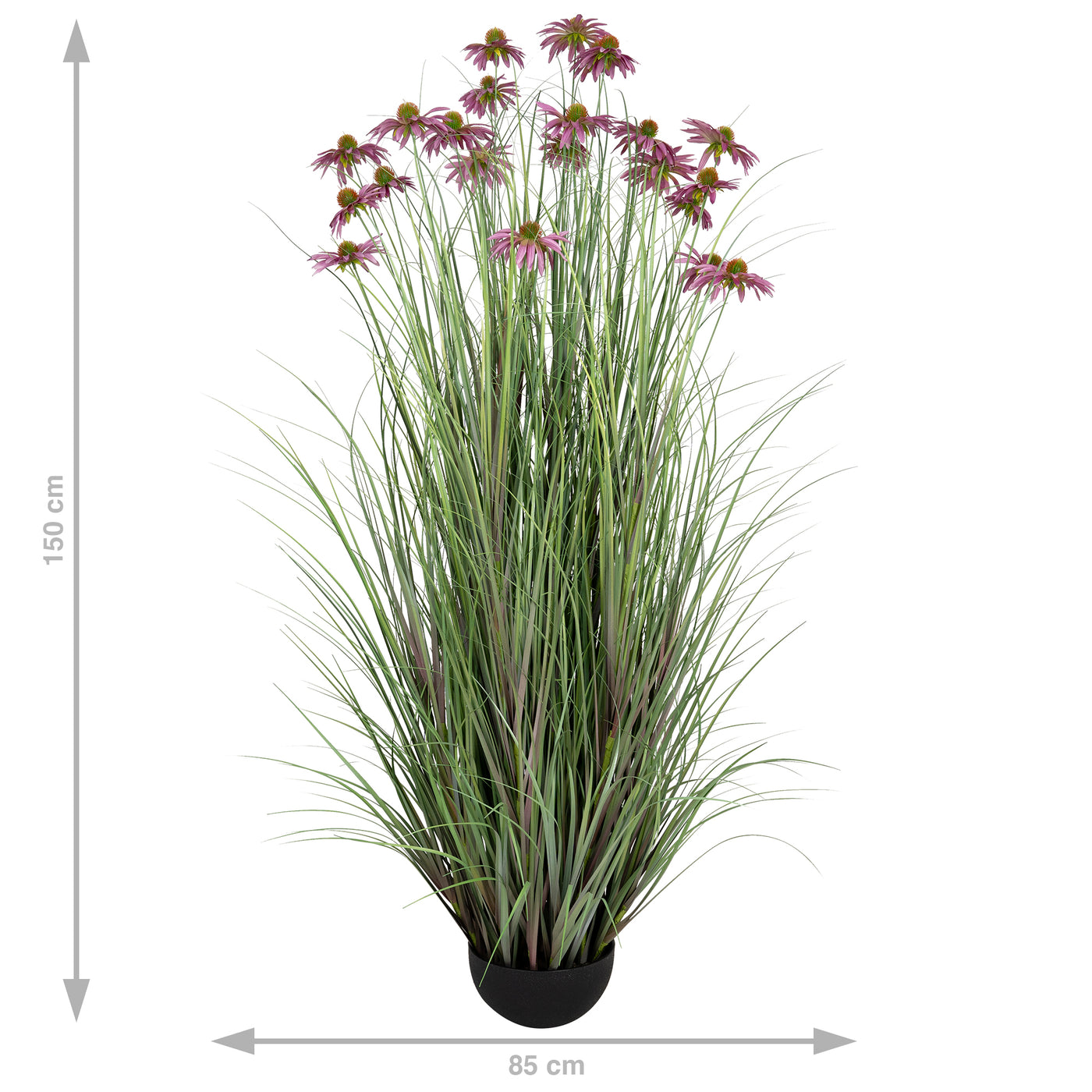 Iarba artificiala Onion 150 cm cu 22 flori violet de crizantema