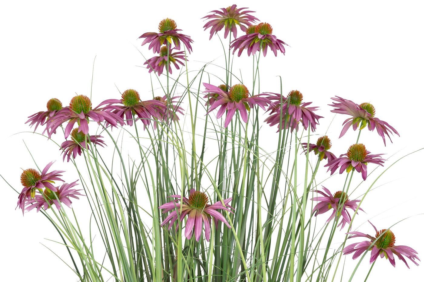 Iarba artificiala Onion 150 cm cu 22 flori violet de crizantema