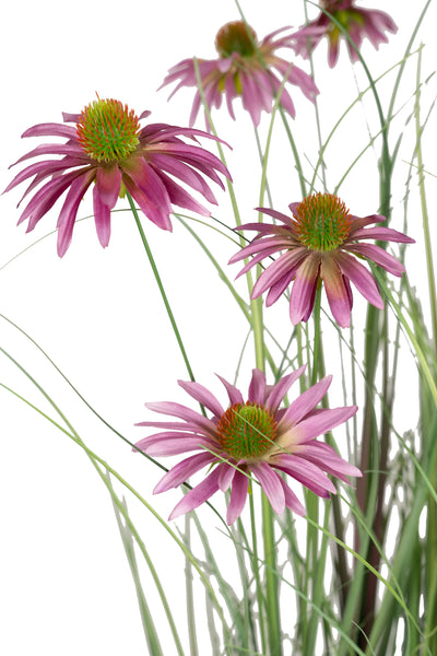 Iarba artificiala Onion 150 cm cu 22 flori violet de crizantema