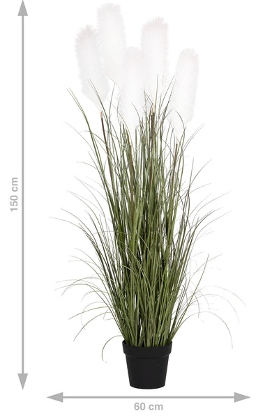 Iarba artificiala Onion 150 cm cu 7 flori crem de pampas