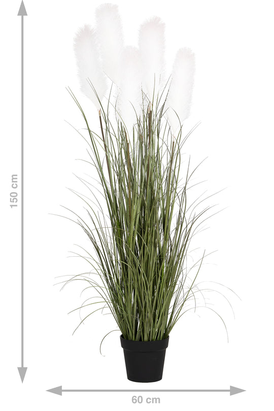 Iarba artificiala Onion 150 cm cu 7 flori crem de pampas