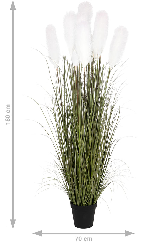 Iarba artificiala Onion 180 cm cu 9 flori crem de pampas