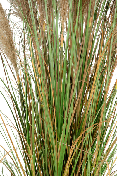 Iarba artificiala Onion 183 cm cu 13 flori naturale de pampas bej