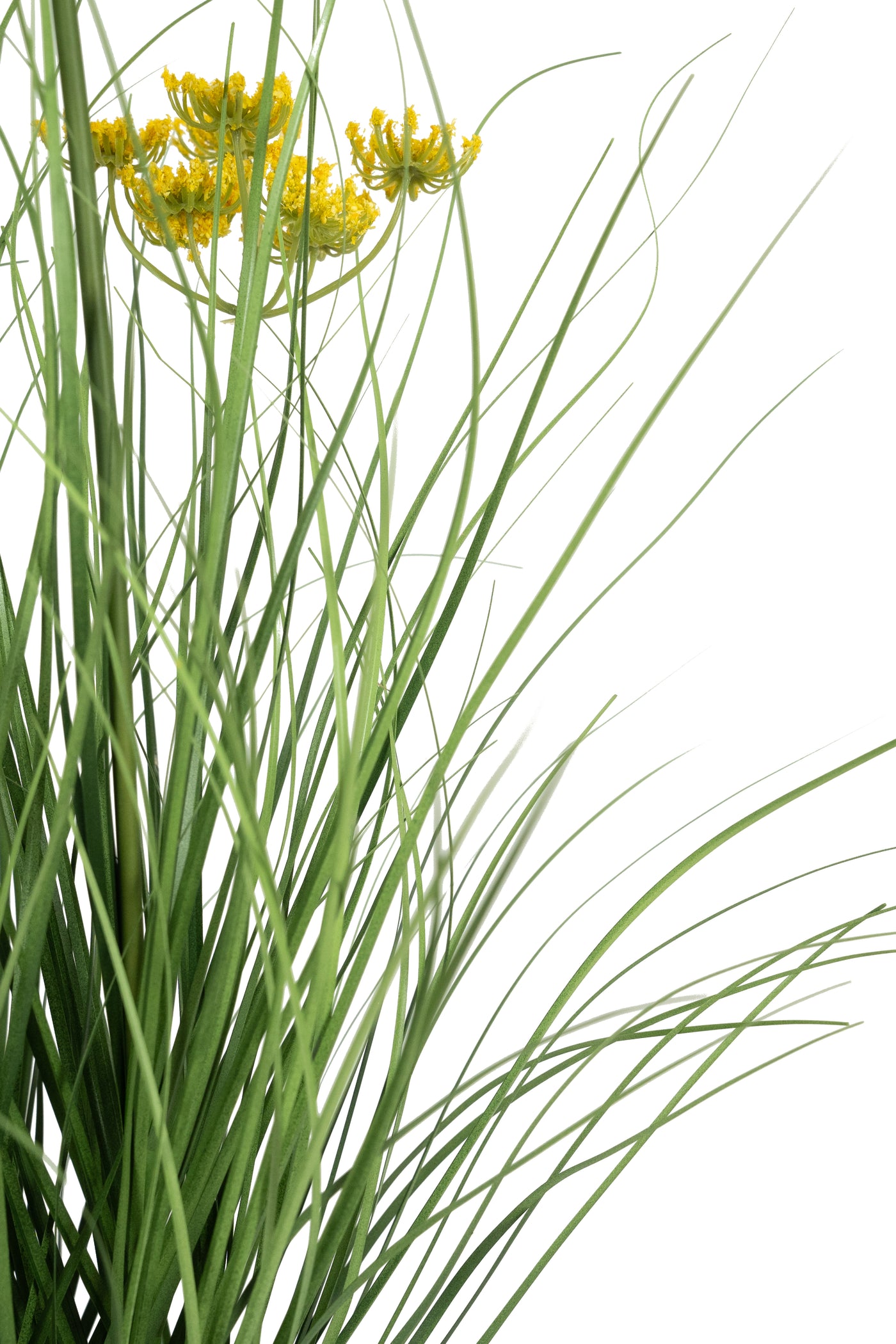 Iarba artificiala Onion 45 cm cu 3 flori de morcov galbene