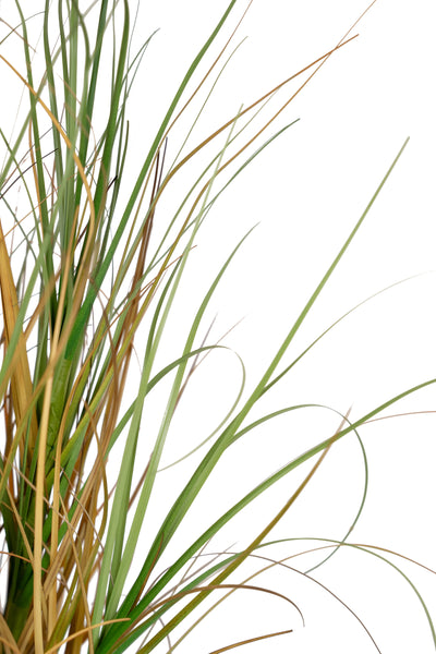 Iarba artificiala Onion 50 cm cu 3 flori de crizantema albe