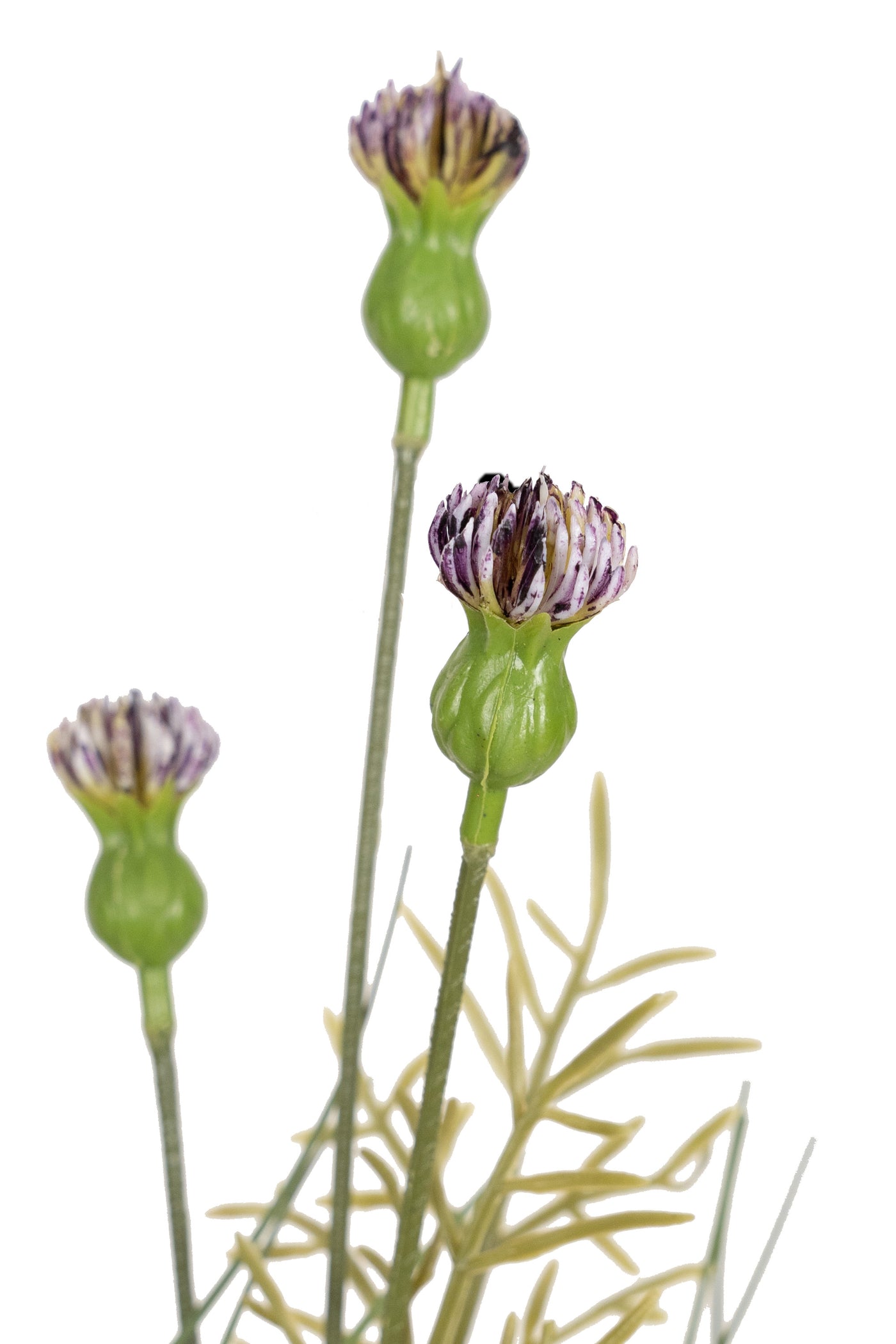 Iarba artificiala Onion 60 cm cu 4 flori de crizantema mov