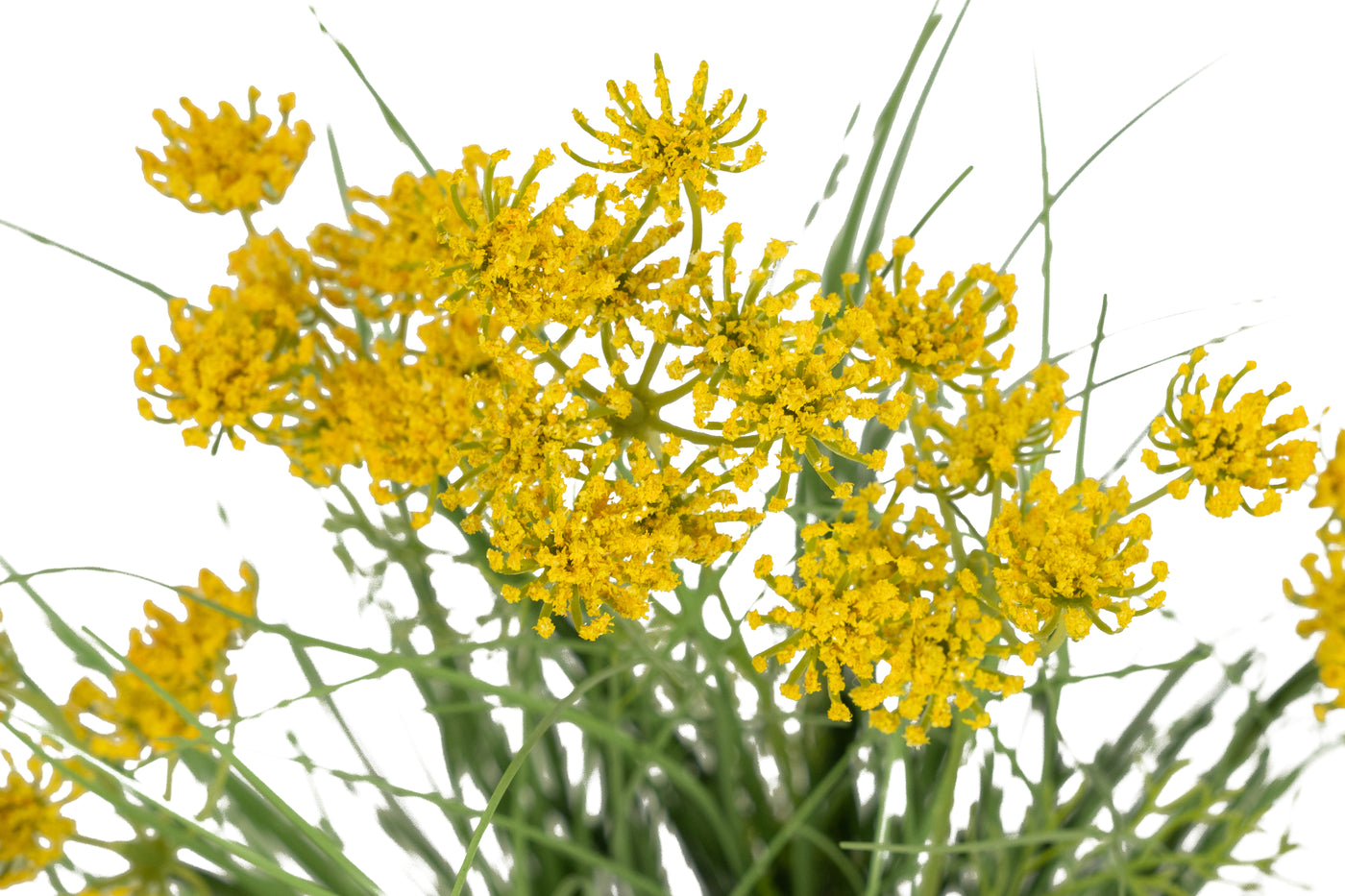 Iarba artificiala Onion 60 cm cu 5 flori de morcov galbene