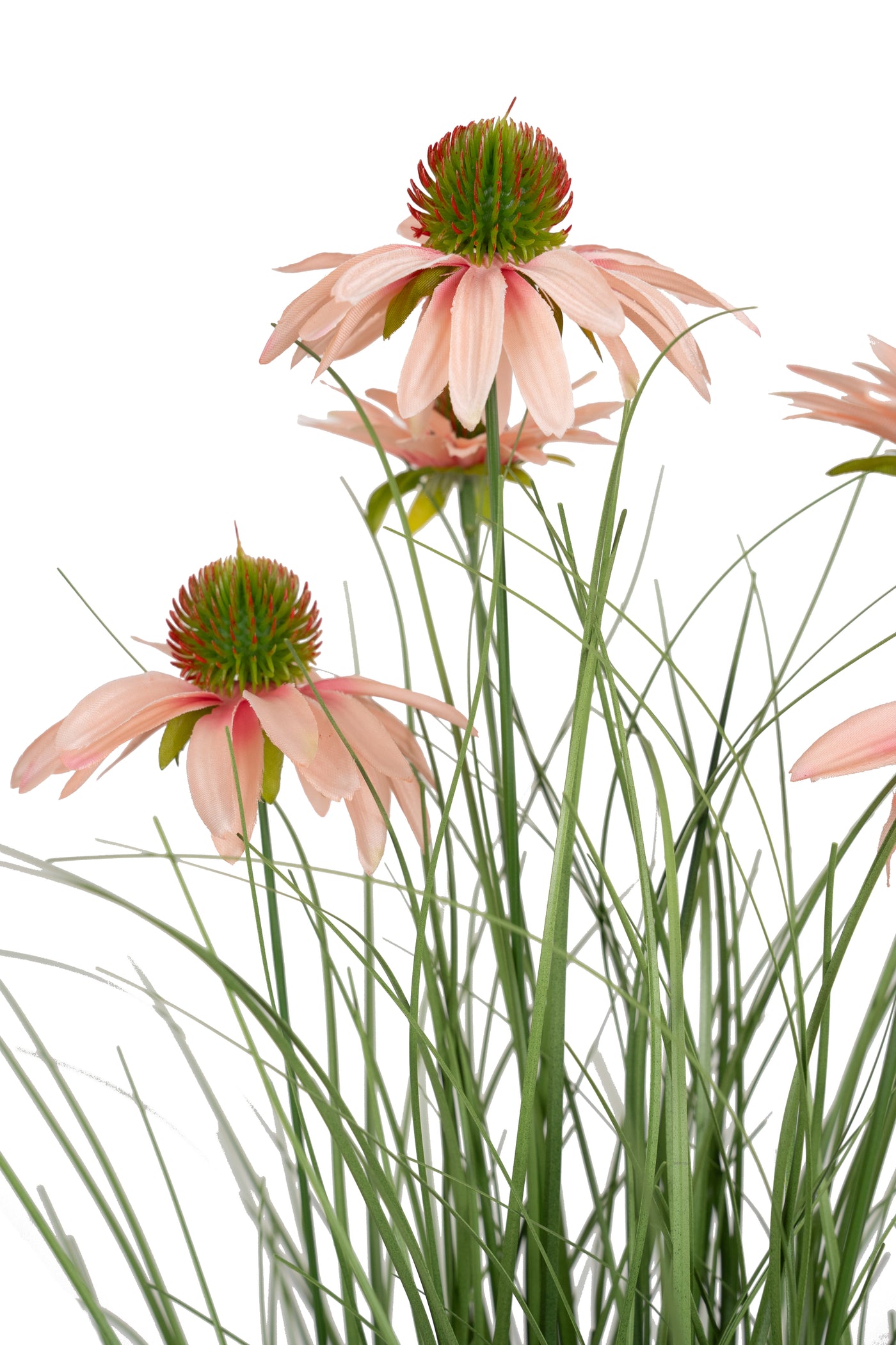 Iarba artificiala Onion 60 cm cu 5 flori roz de crizantema