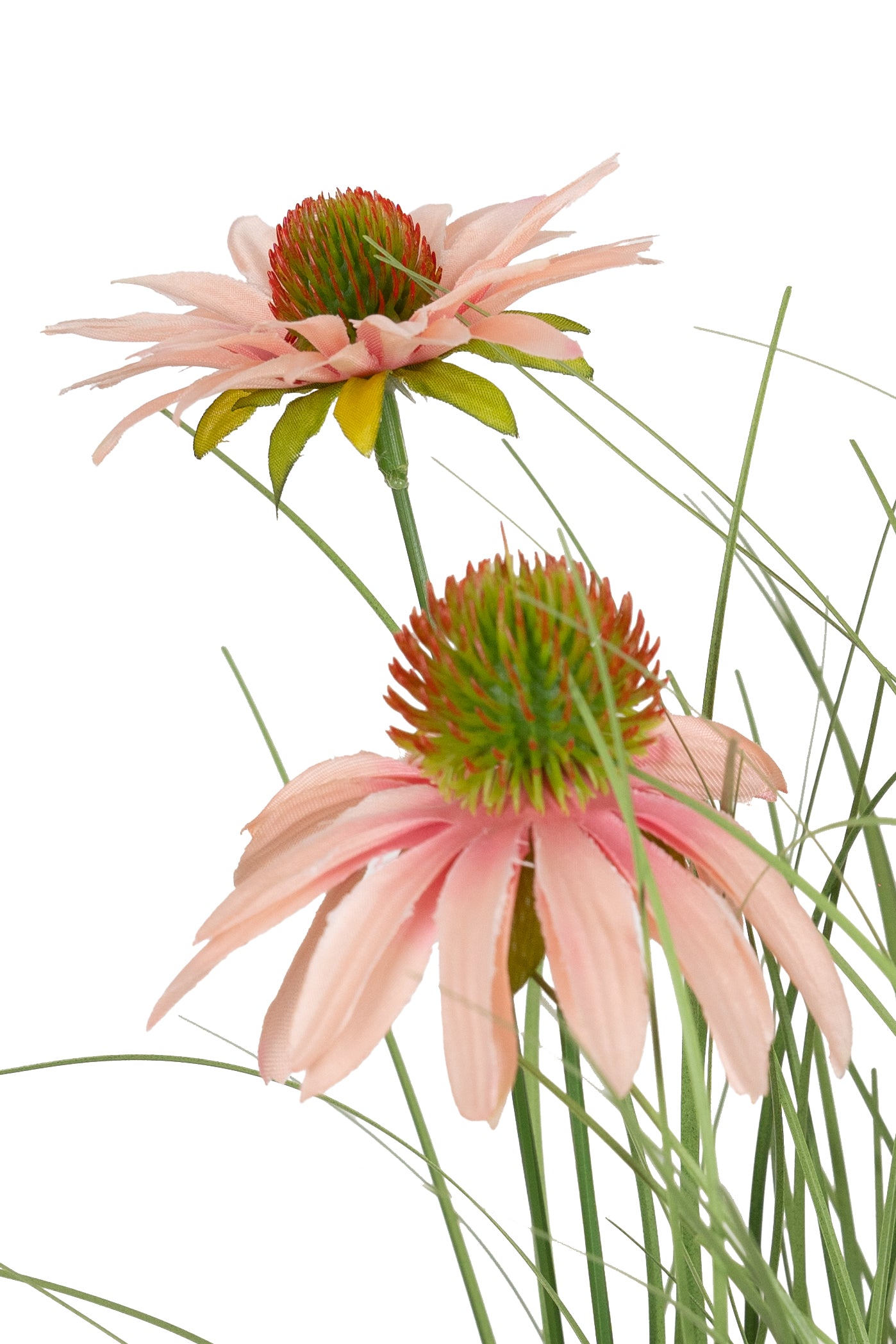 Iarba artificiala Onion 60 cm cu 5 flori roz de crizantema