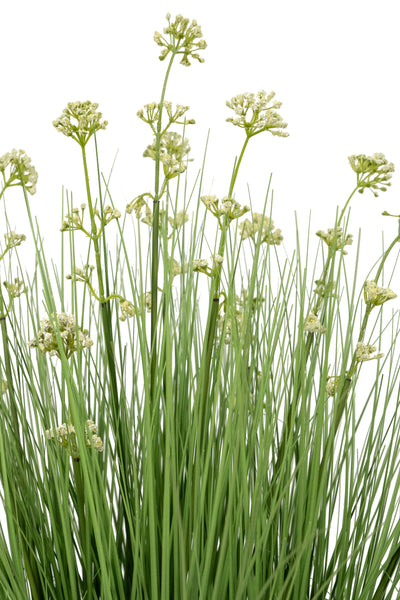 Iarba artificiala Onion 80 cm cu 14 flori de praz albe