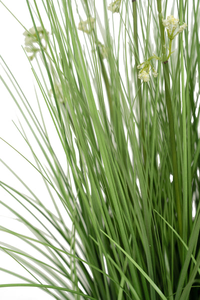 Iarba artificiala Onion 80 cm cu 14 flori de praz albe
