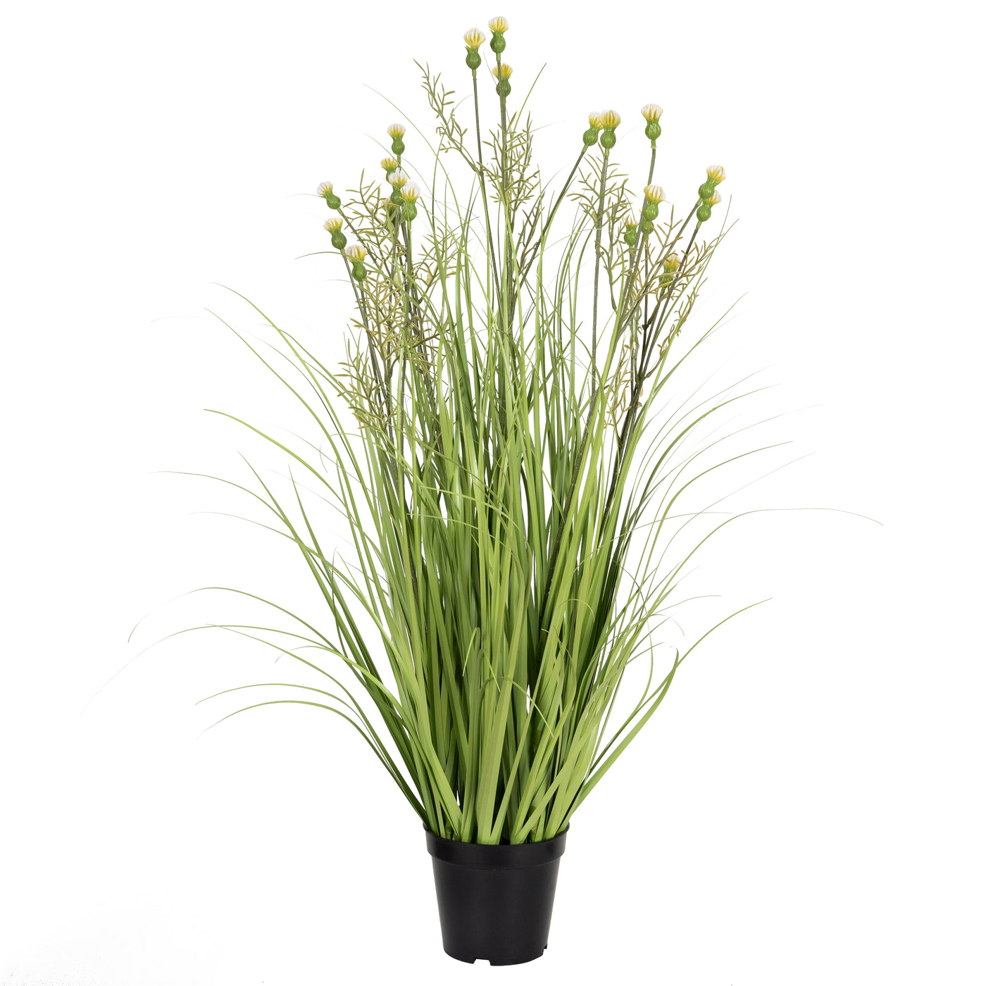 Iarba artificiala Onion 80 cm cu 5 flori de crizantema crem