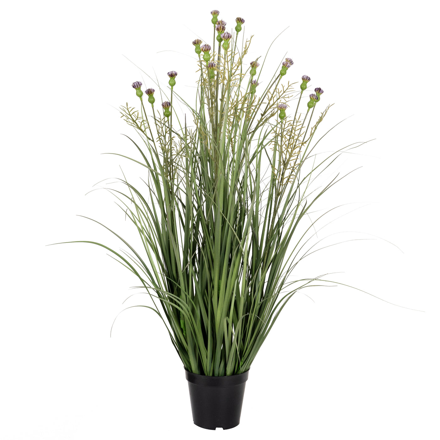 Iarba artificiala Onion 80 cm cu 5 flori de crizantema mov