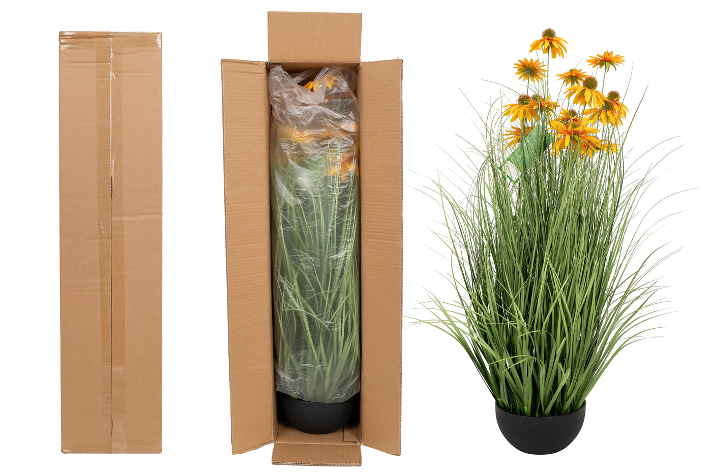 Iarba artificiala Onion 90 cm cu 14 flori de crizantema