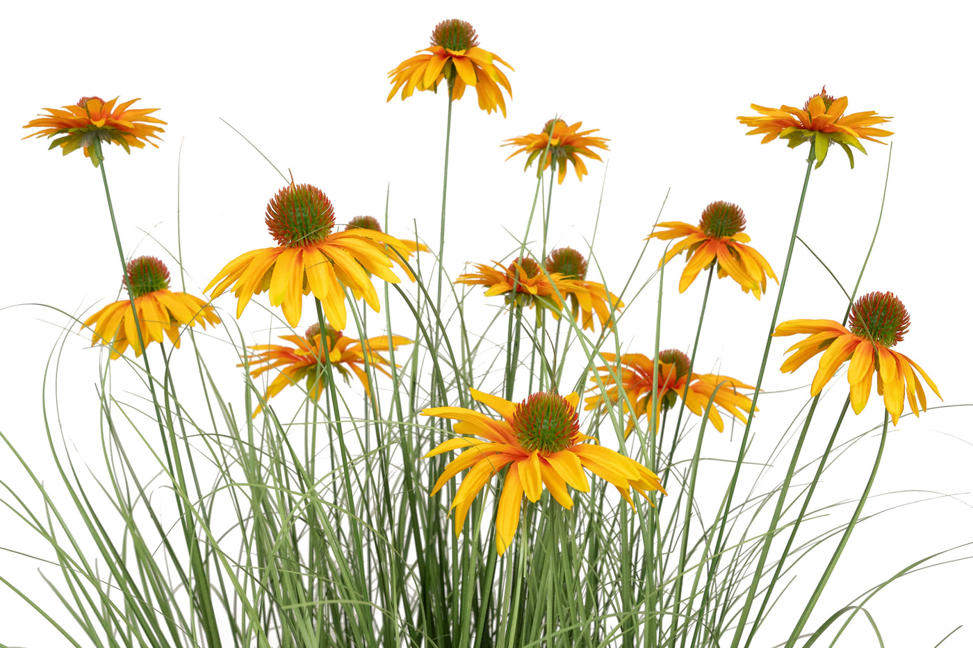 Iarba artificiala Onion 90 cm cu 14 flori de crizantema