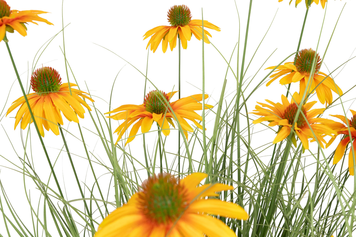 Iarba artificiala Onion 90 cm cu 14 flori de crizantema