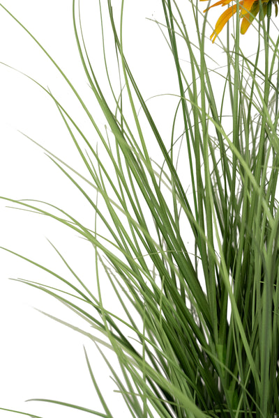 Iarba artificiala Onion 90 cm cu 14 flori de crizantema