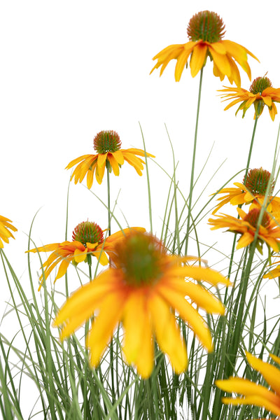 Iarba artificiala Onion 90 cm cu 14 flori de crizantema