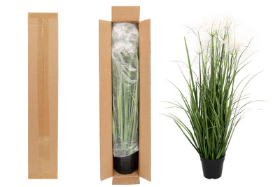 Iarba artificiala Onion 90 cm cu 5 flori de papadie albe