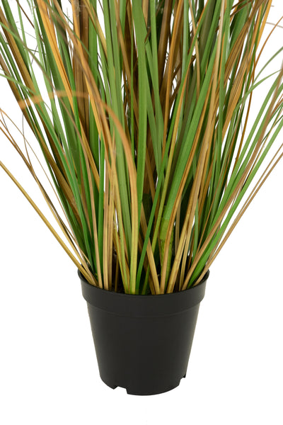Iarba artificiala Onion 90 cm cu 5 flori naturale de pampas bej deschis