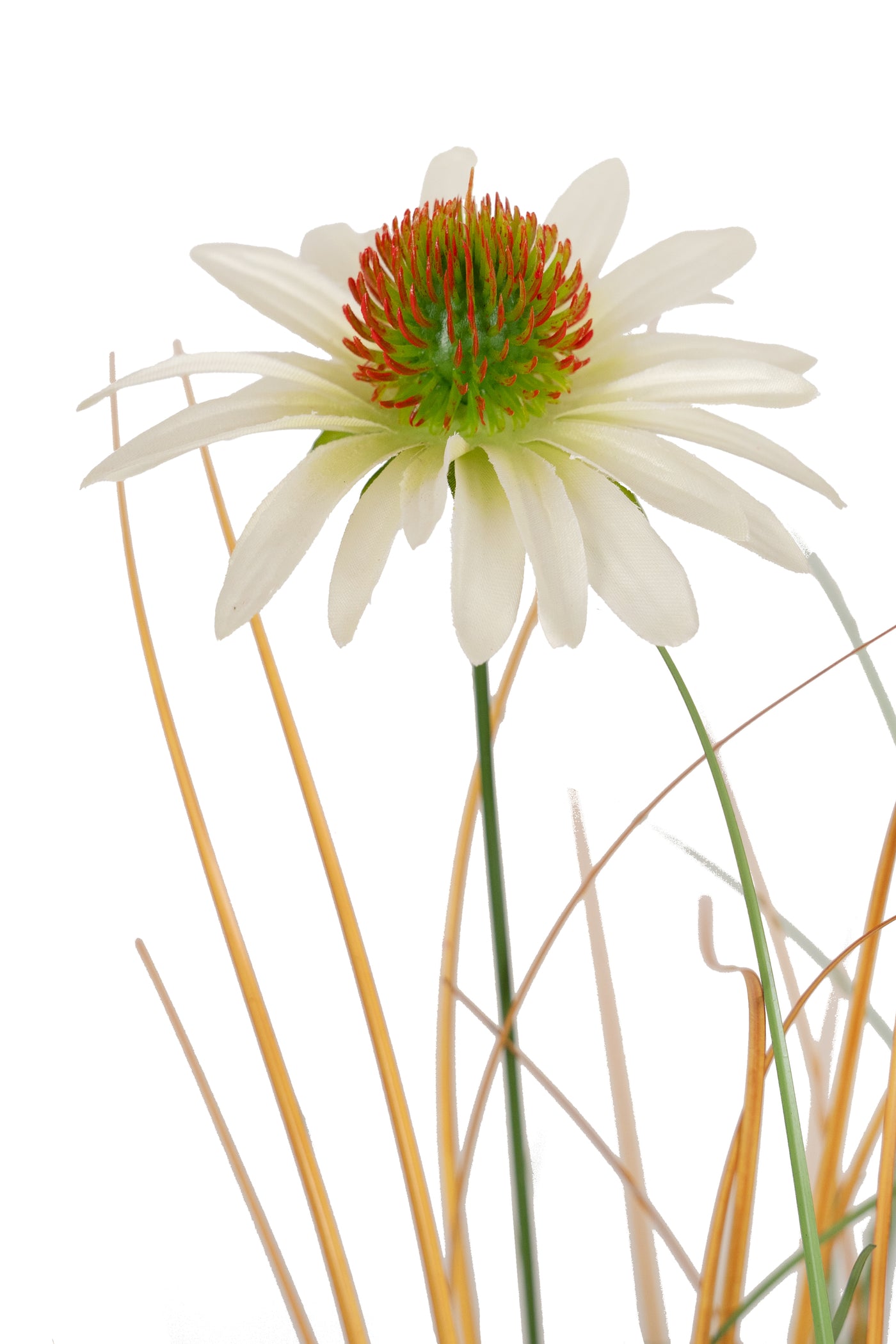 Iarba artificiala Onion 90 cm cu 6 flori de crizantema albe