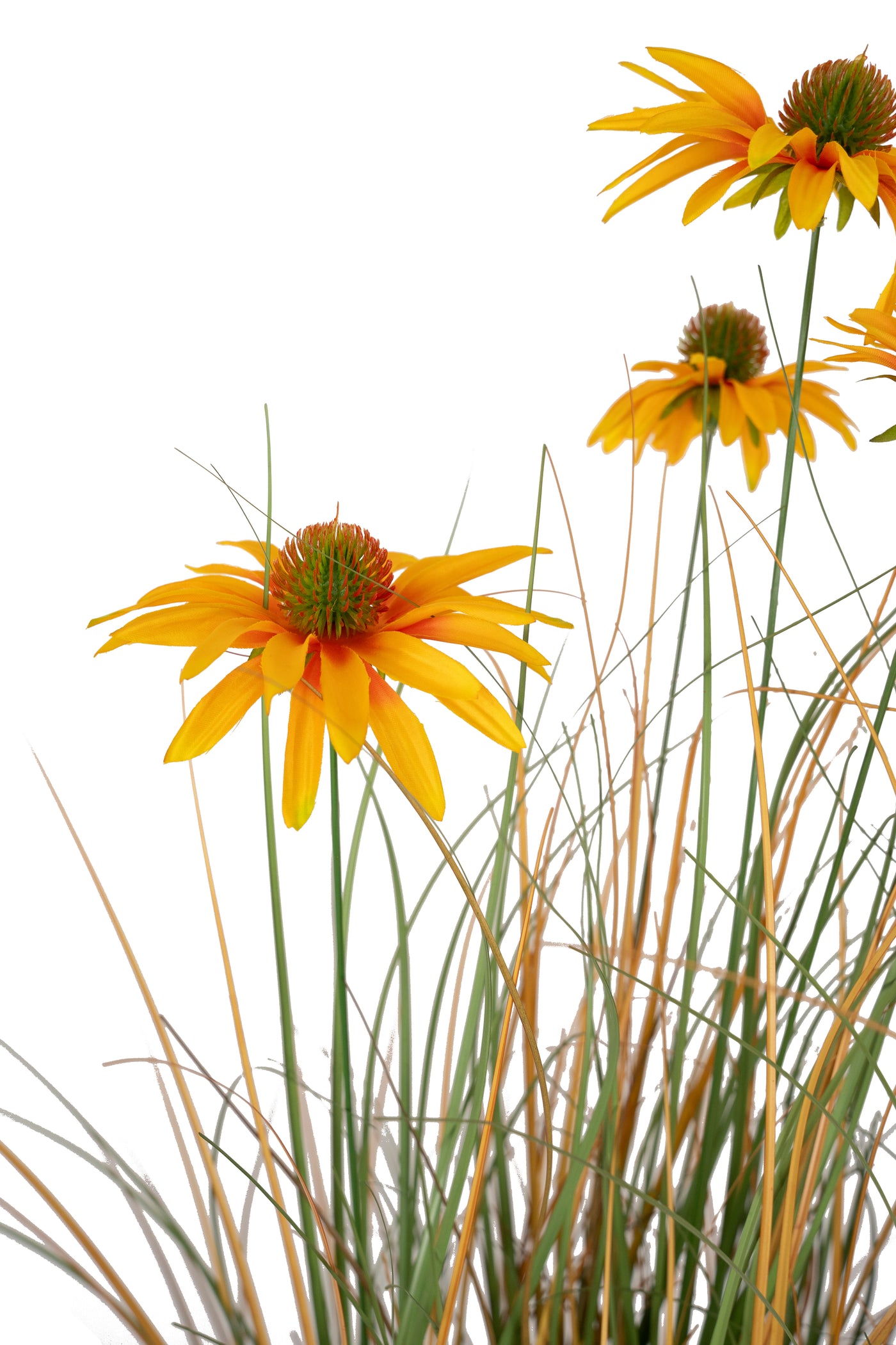 Iarba artificiala Onion 90 cm cu 6 flori de crizantema galbene