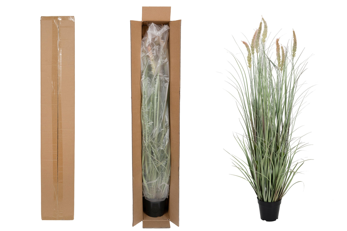 Iarba artificiala Onion Cattail 120 cm cu 7 flori roz