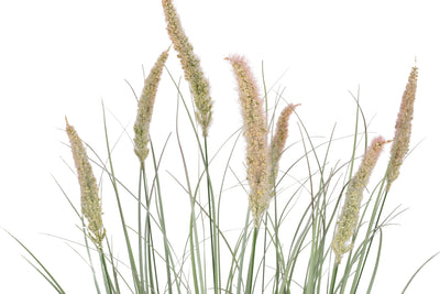 Iarba artificiala Onion Cattail 120 cm cu 7 flori roz