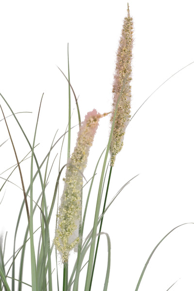 Iarba artificiala Onion Cattail 120 cm cu 7 flori roz