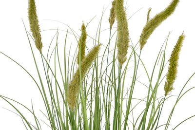 Iarba artificiala Onion Cattail 120 cm cu 7 flori verzi