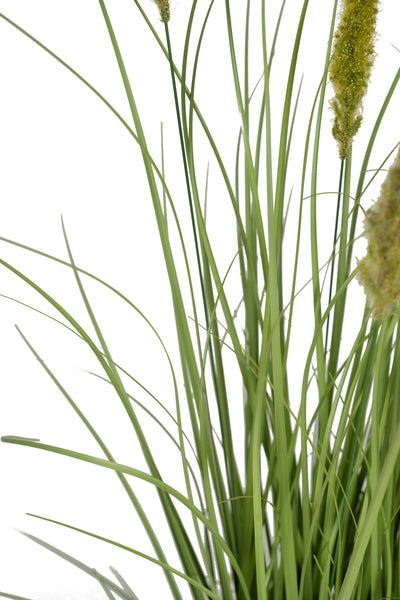Iarba artificiala Onion Cattail 120 cm cu 7 flori verzi