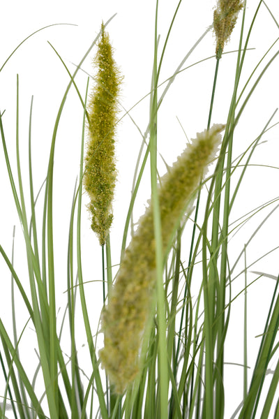 Iarba artificiala Onion Cattail 120 cm cu 7 flori verzi