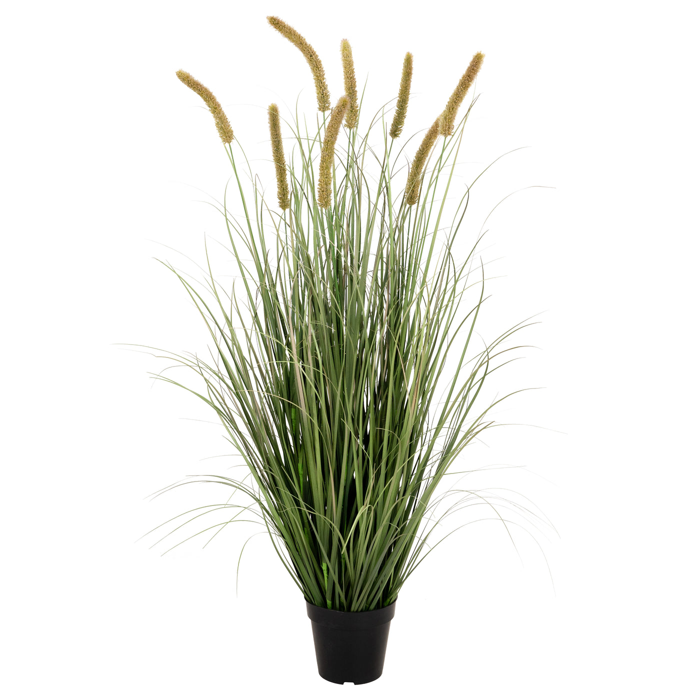 Iarba artificiala Onion Cattail 120 cm cu 8 flori portocalii
