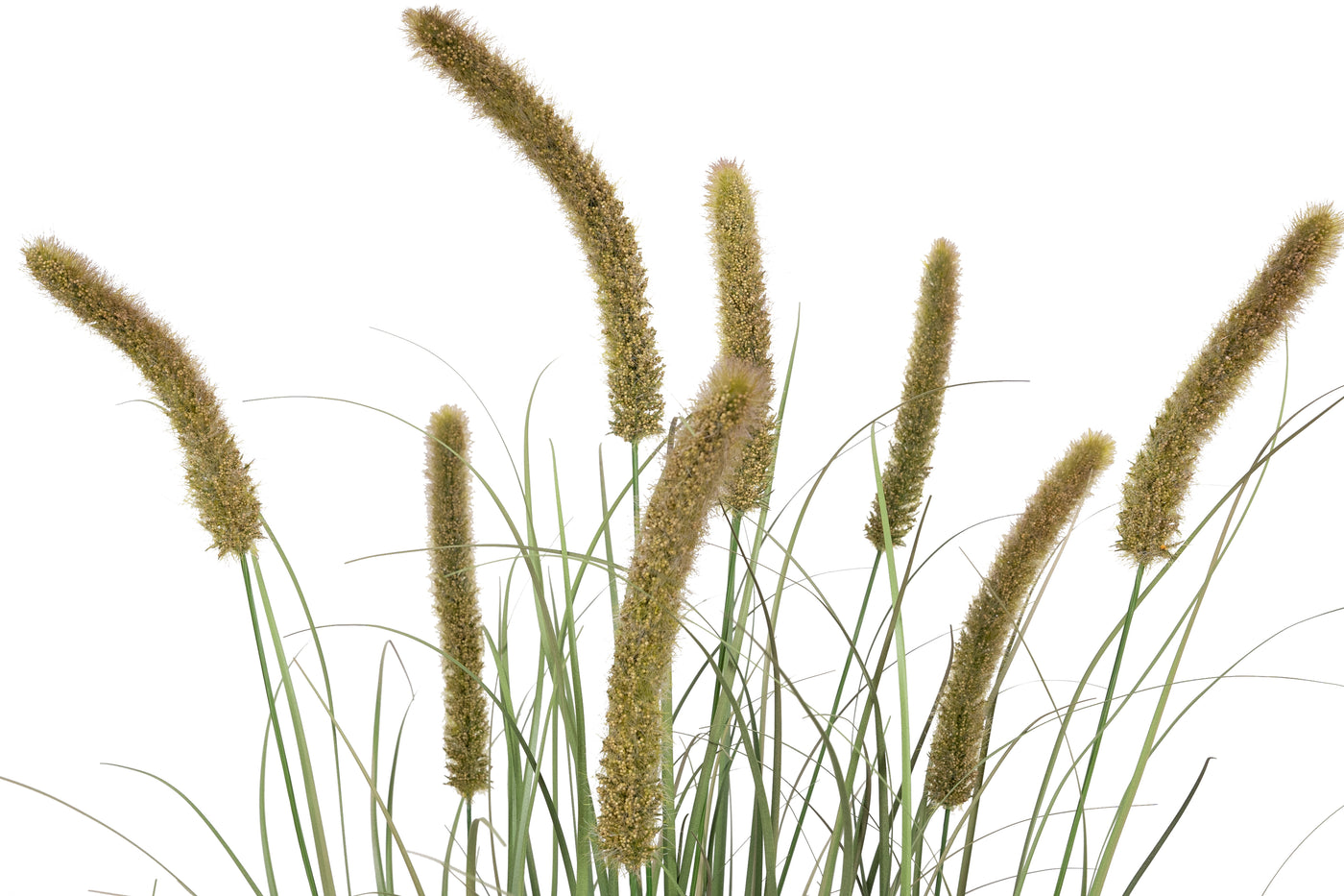 Iarba artificiala Onion Cattail 120 cm cu 8 flori portocalii