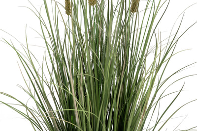 Iarba artificiala Onion Cattail 120 cm cu 8 flori portocalii