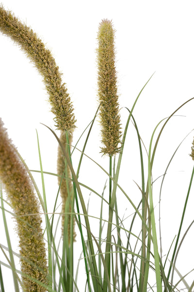 Iarba artificiala Onion Cattail 120 cm cu 8 flori portocalii