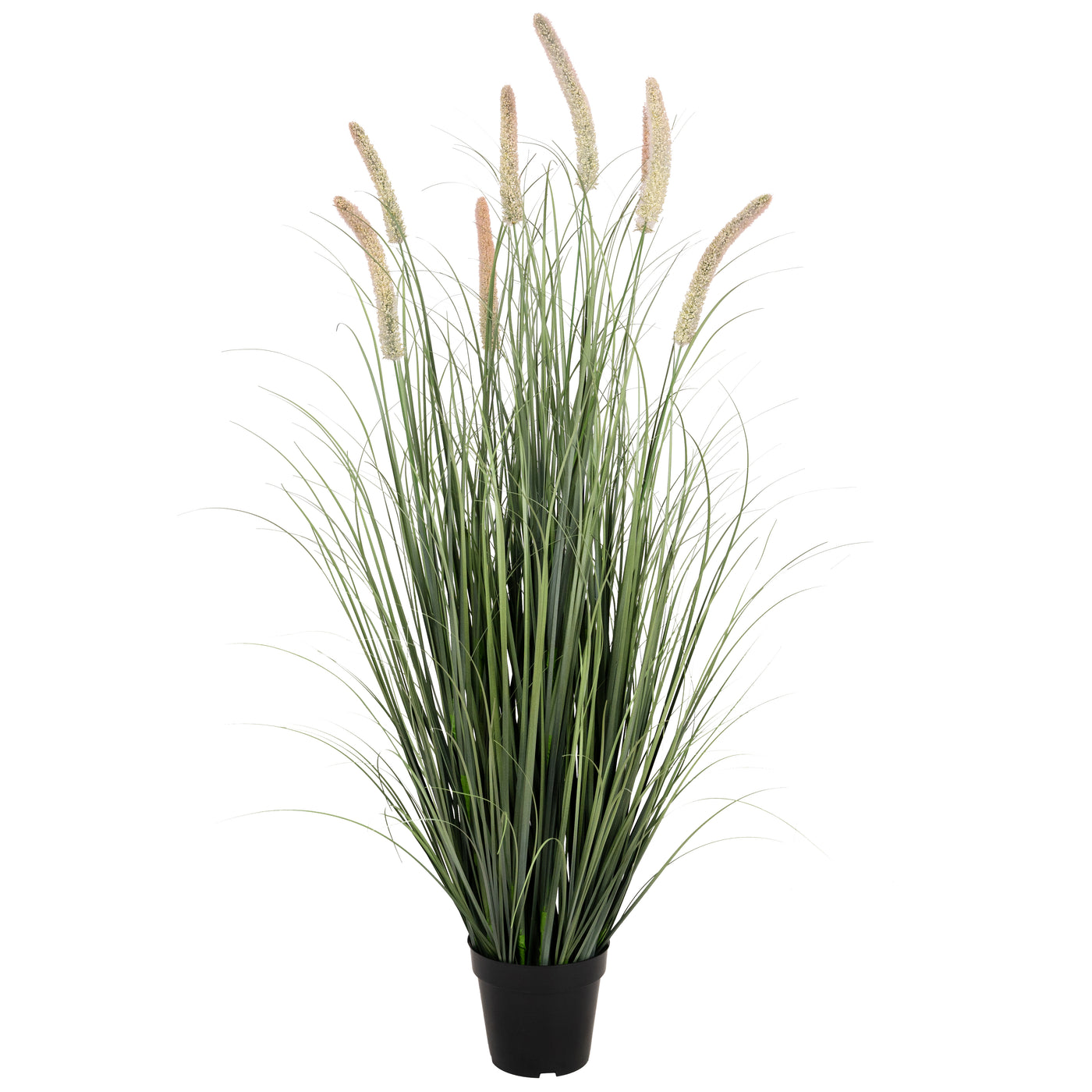 Iarba artificiala Onion Cattail 120 cm cu 8 flori roz