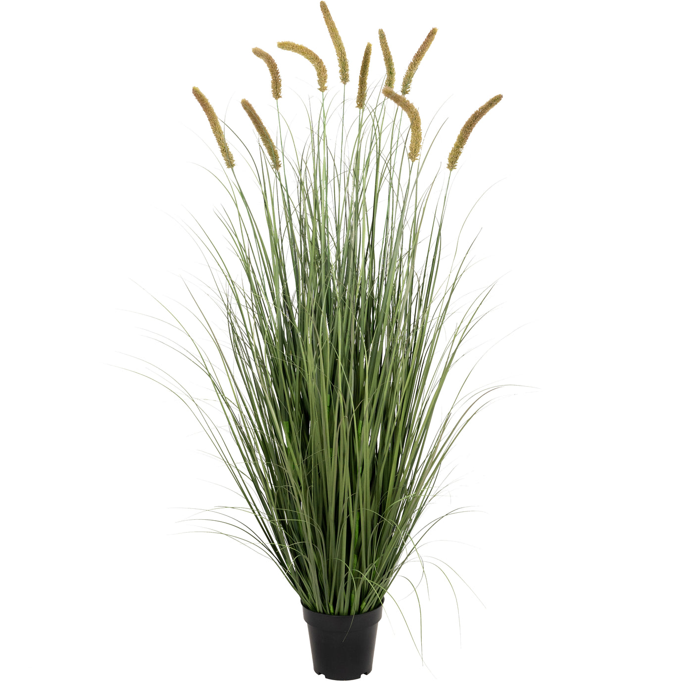 Iarba artificiala Onion Cattail 150 cm cu 10 flori verde cu galben