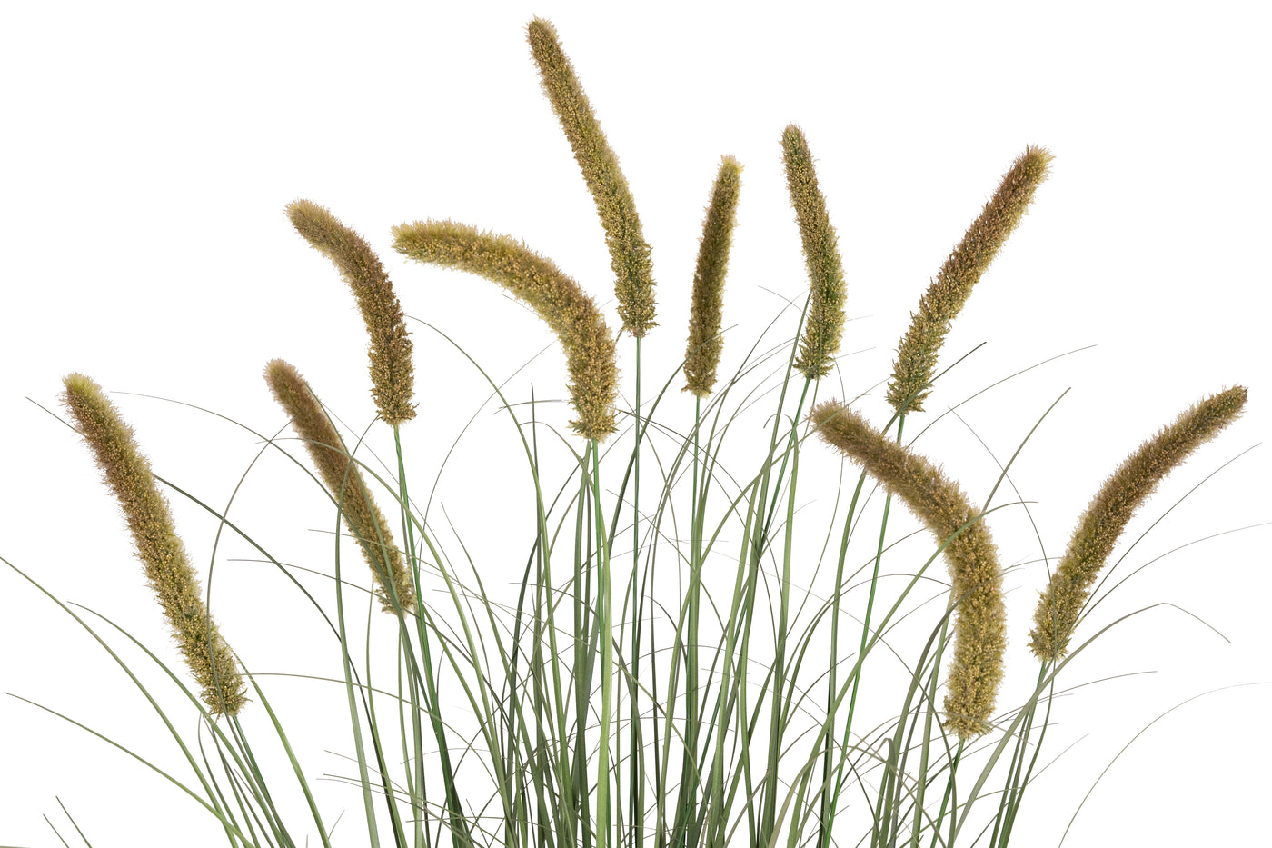 Iarba artificiala Onion Cattail 150 cm cu 10 flori verde cu galben