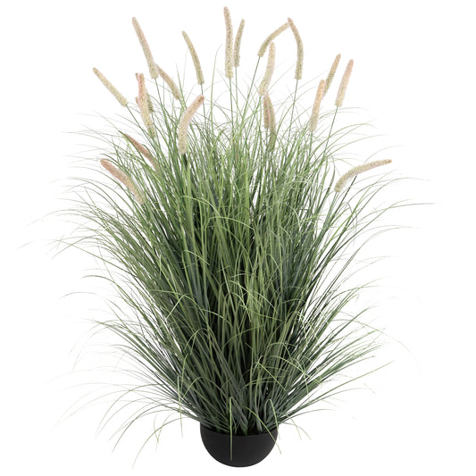Iarba artificiala Onion Cattail 150 cm cu 22 flori roz