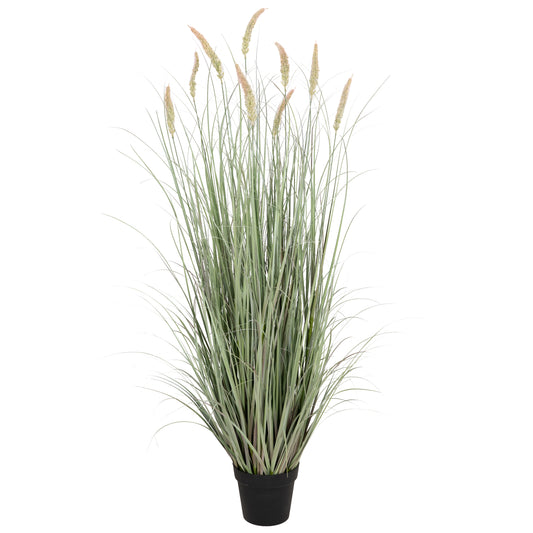 Iarba artificiala Onion Cattail 150 cm cu 9 flori roz