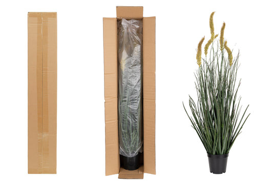 Iarba artificiala Onion Cattail 90 cm cu 5 flori