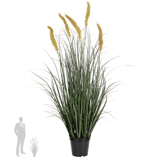 Iarba artificiala Onion Cattail 90 cm cu 5 flori