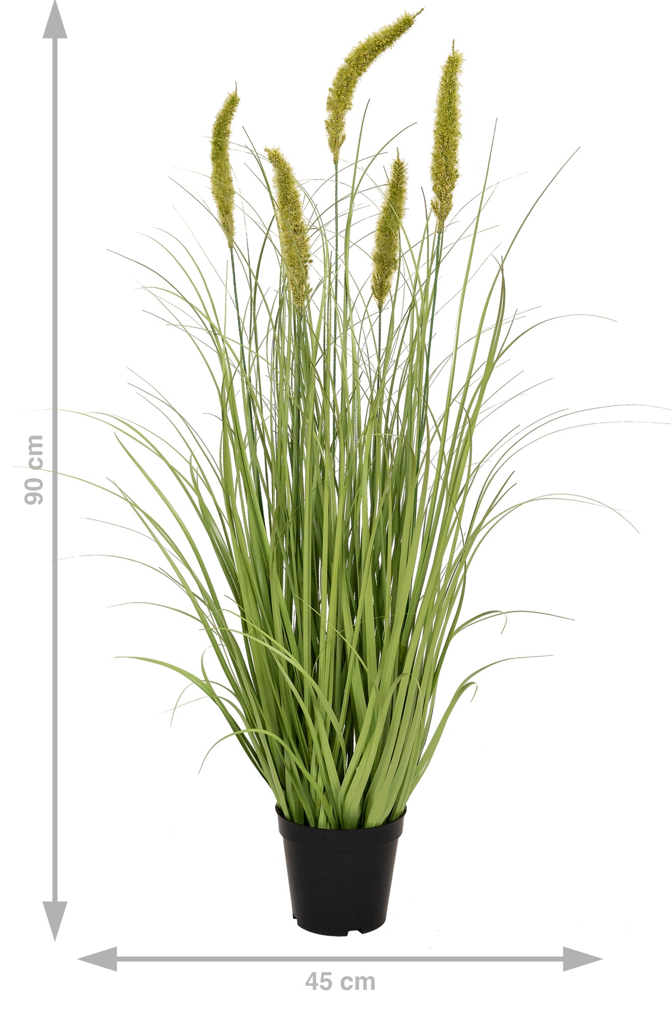 Iarba artificiala Onion Cattail 90 cm cu 5 flori verzi