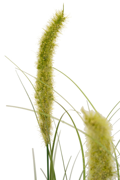 Iarba artificiala Onion Cattail 90 cm cu 5 flori verzi
