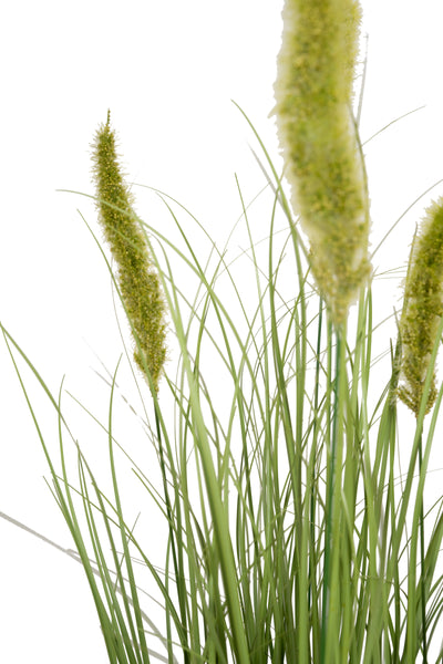 Iarba artificiala Onion Cattail 90 cm cu 5 flori verzi